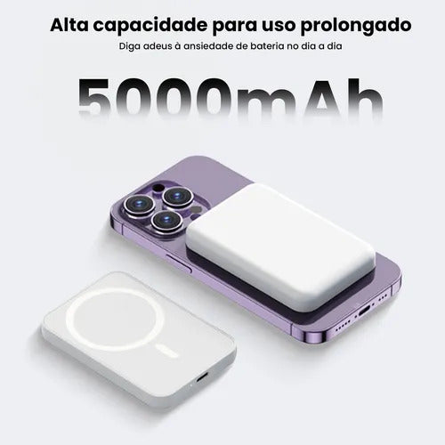 Power Bank Magnético Indução 5000mah
