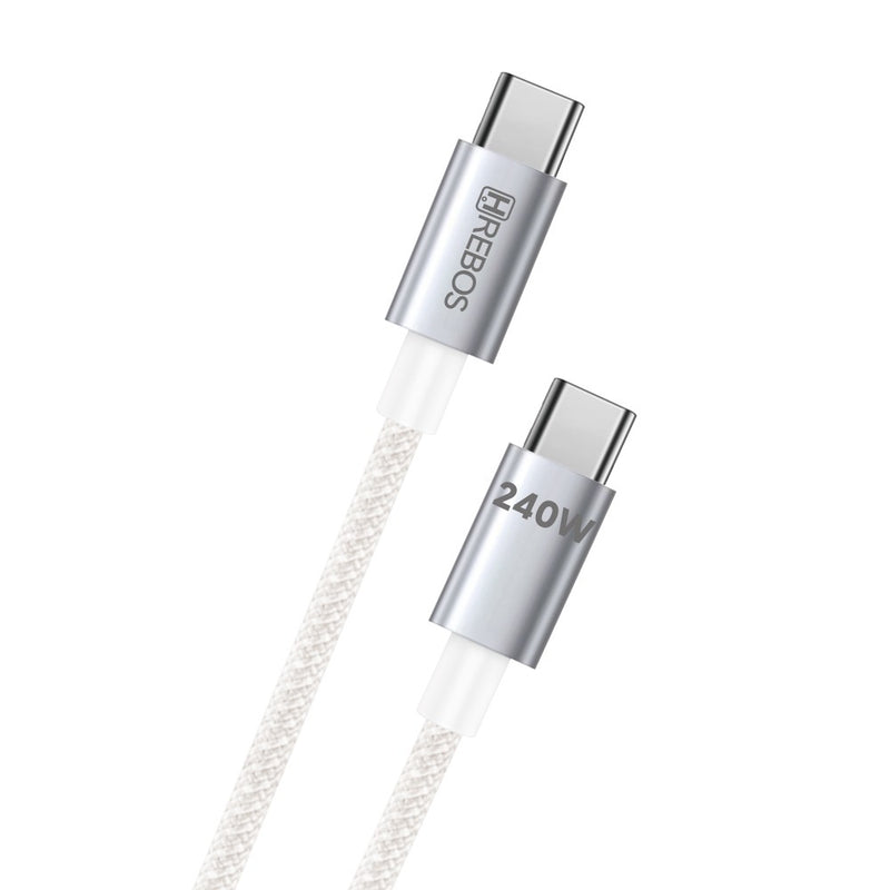Cabo Hrebos Pro Cable – Dual Type-C (240W, 1 Metro)