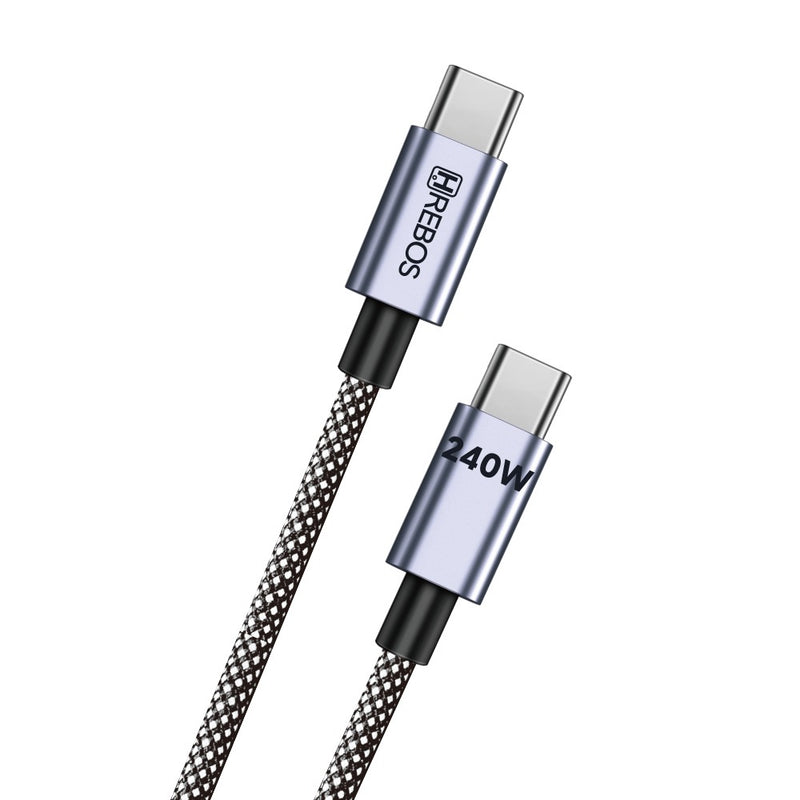 Cabo Hrebos Pro Cable – Dual Type-C (240W, 1 Metro)