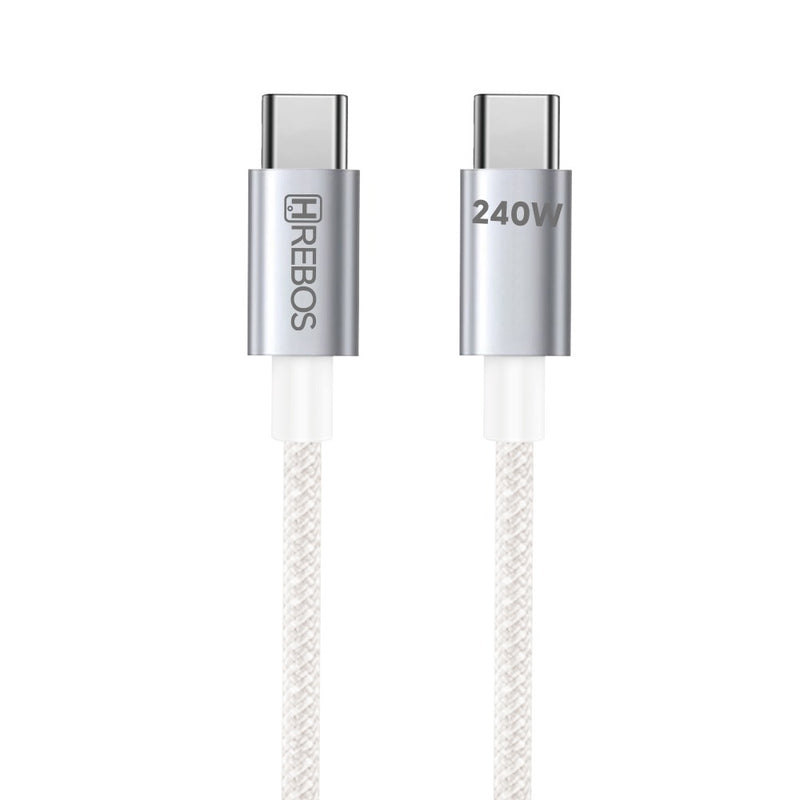 Cabo Hrebos Pro Cable – Dual Type-C (240W, 1 Metro)