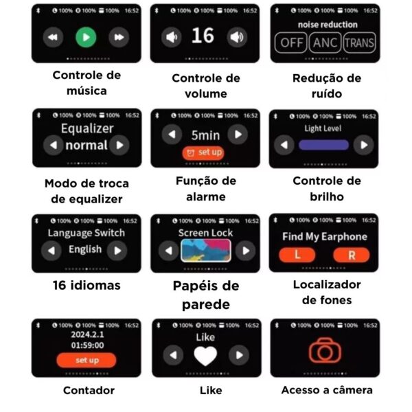 Fone Bluetooth - Tela TOUCH - Image 6