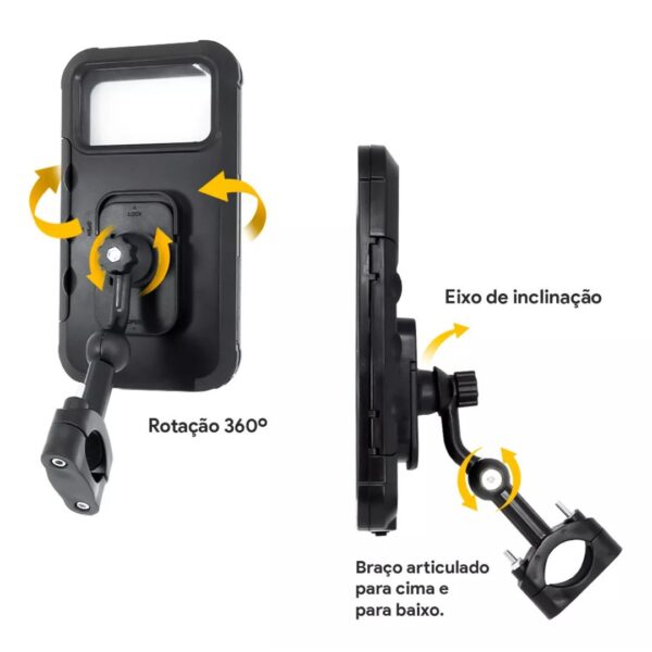 Suporte Impermeável Universal 360° para Moto/Bicicleta - Imagem 4