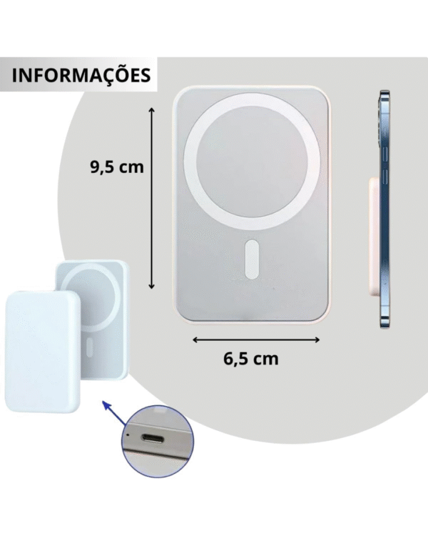Power Bank Magnético Indução 5000mah - Imagem 2