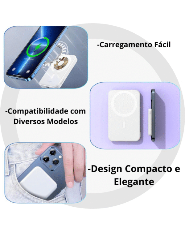 Power Bank Magnético Indução 5000mah - Imagem 4